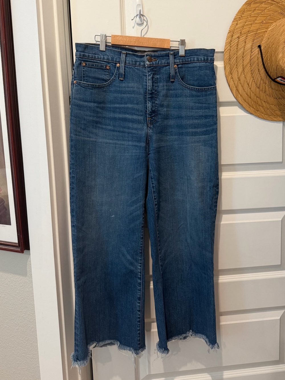 J Crew “Big Sur” Wide Leg Cropped Jeans